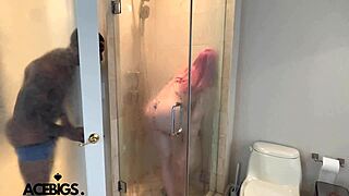 Who is this big booty latina riding bbc doggystyle in shower then missionary