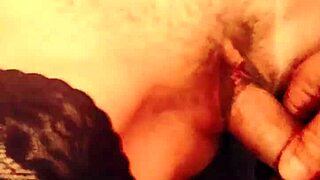 her legs spread wide as he plunges deep into homemade milf action