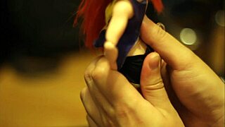 Tied Batgirl Doll Drowns in Sticky Cum Shower