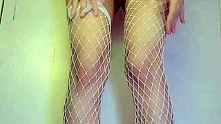 neko girl plugs ass and toys pussy in lingerie bath masturbation