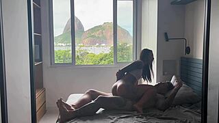 damn check out this ebony tourist getting creampied deep in her pussy