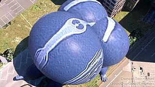 Cortana crushes Siri's huge ass belly!