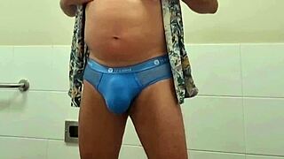 Amateurs sneak into outdoor public toilet
