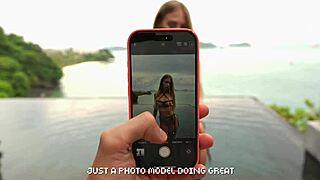 Photosession with hot model turns unexpectedly intimate