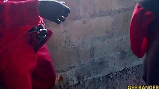 african ebony couple's hardcore christmas fuck with huge tits monster cock riding