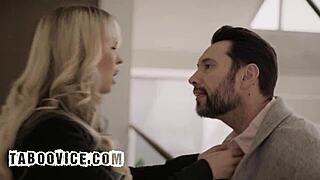 lilly bell gets bent over fucked doggy by huge cock