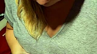 Pregnant wife shows off her creampie and gaping finish