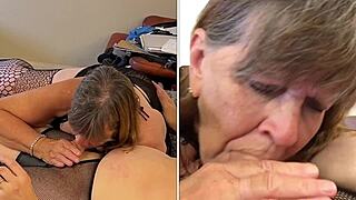 Deep throating cocksucking mature granny carmen goes hardcore pov