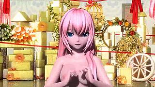 whoa megurine luka's nude mod in patchwork staccato project diva shows off every curve 🍑💦✨