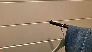 yo this milf slut drinks piss as toilet while trying clothes in mall