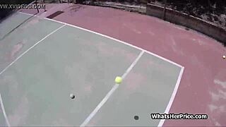 she wraps tennis practice riding cock for cash