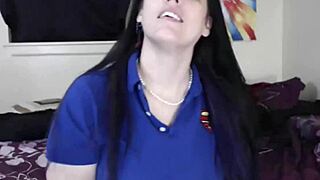 Goddess In Jeans Punishes Nerd At Cards Loses Striptease Game!
