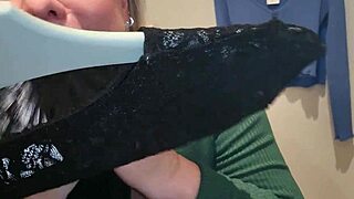 yo this milf slut drinks piss as toilet while trying clothes in mall