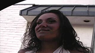 After Butt Squeeze He Pounds Shaved Pussy to Facial Cumshot