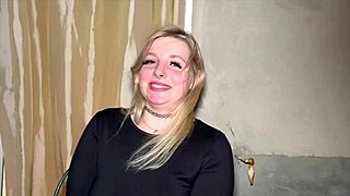 real french blonde tries amateur threesome with deepthroat fun