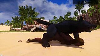 Big juicy ass big tit curvy black milf Indra fucks wolf man hard for Halloween and squirts on his dick multiple times 😈🍑💦