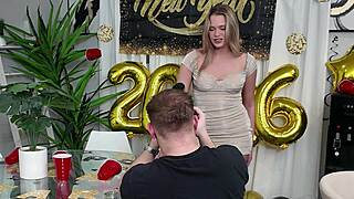 I rip chloe rose's clothes for rough holiday pussy pounding sex tape