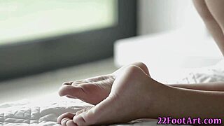 hey brunette, your footjob on my cock feels so good in hd