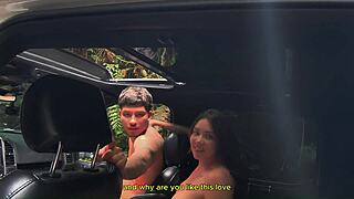 bts sara blonde gets fucked outdoors in suv by stranger 😈🍑💦