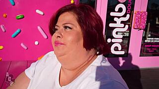 redhead bbw clown slut fucks black co-worker mid-shift then manager for job quickie