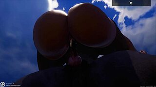 Big juicy ass big tit curvy black milf Indra fucks wolf man hard for Halloween and squirts on his dick multiple times 😈🍑💦