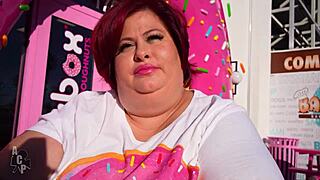 redhead bbw clown slut fucks black co-worker mid-shift then manager for job quickie