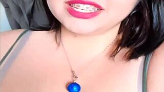 I melt for lily's bbw tits on webcam