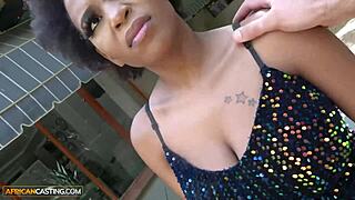 busty kenyan milf's black pussy gets drilled deep by producer's hung cock in casting