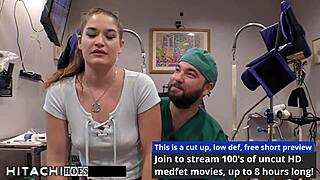 freshman kendra heart squirms moaning from hitachi wand orgasms by doctor tampa in college physical at hitachihoes