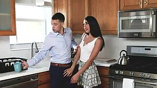 stepsis sneaks in for sneaky handjob massage turning into hot anal fuck while bro's away