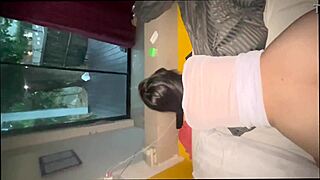 bent over chubby thai milf moans as huge cock pounds her wet pussy hard??