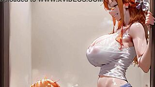 hermosa trans girlfriend's big boobs futa action with crossdressing latina heat