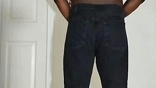 jeans slip off slowly for that teasing ANAL massage fuck