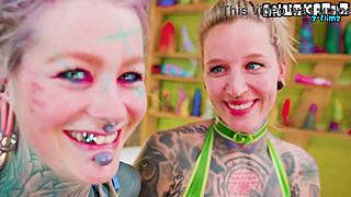 i love extreme alt latex strap-on fucking this tattooed german babe's ass