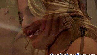 Beautiful teen in stockings spreads legs for old man's deep missionary thrusts
