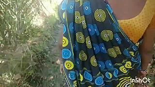 Indian housewife aunty gets fucked outdoors by hubby, anal doggystyle! 🌳🍆💦