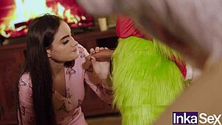 grinch and victoria camargo get dirty cosplay anal fucking ruining christmas