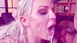 Louise Lee vs Ashley Cumstar in food porn threesome with piss anal ass to mouth milk whipped cream gagging mouthful
