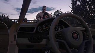 Beautiful Babe In Cute Dress Plays Risky Car Sex Game