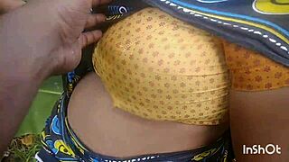 Indian housewife aunty gets fucked outdoors by hubby, anal doggystyle! 🌳🍆💦