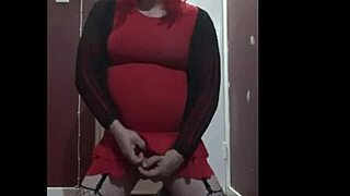 bisexual sissy mark wright in skirt strokes cock craves anal pounding 😈🍆💦