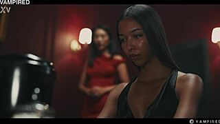 whoa check out black vampire lia lin preying on hot 18yo asian bunny brownie girl 😈👻