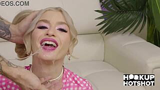 skinny emma rosie gagging on bryan gozzling's cock 😈💦