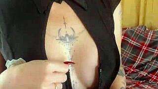 Dominant Police Cosplay Babe Strapons BDSM Submissive In Heels And Huge Tits