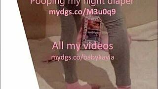 Kayla's wet diaper slideshow stirs deep teen lover emotions