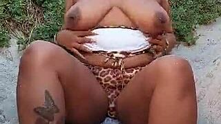Watch bbw squirt pussy juices outdoors after intense fingering