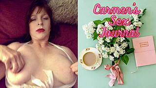 granny carmen fuscia gobbles knob in car deepthroat style