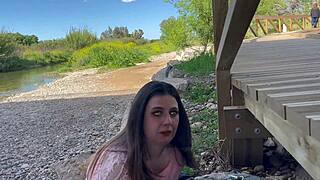 this curvy latina babysitter gives her big ass to friend raw no condom in cosplay bunny outfit during public toilet creampie session
