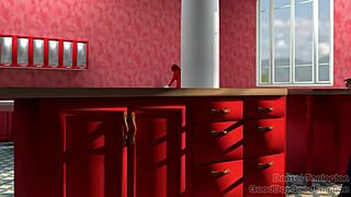 Red Queen Giantess Expands with Huge Ass and Belly