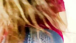 this busty latina wife with huge cameltoe masturbates her big pussy in leggings penetrates herself on video thinking of neighbor craves cock full clip
